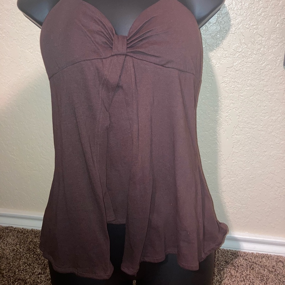 Self Esteem- Brown Halter Top